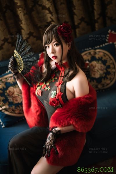 宅肉感!微博coser- 皮皮奶可可爱了-玫瑰【50P/507M】