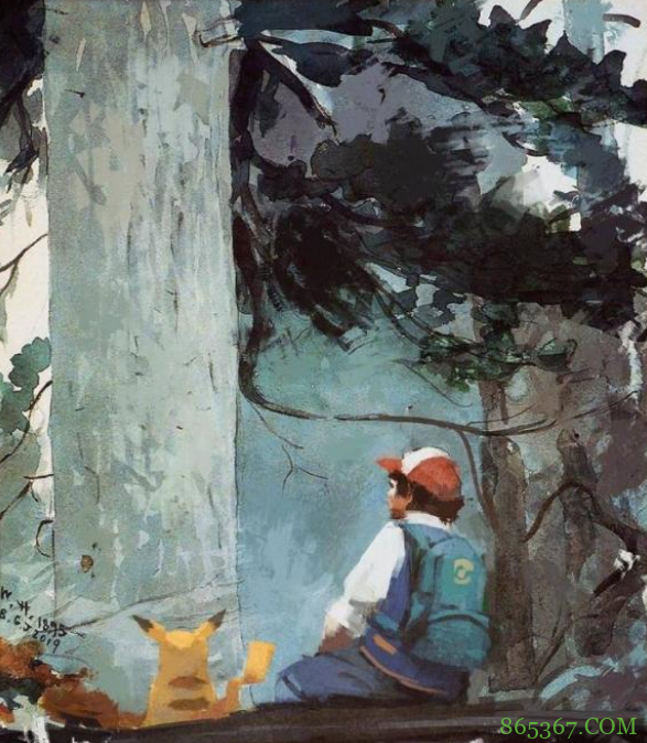 画师绘制油画版皮卡丘，之前有位大佬画得太搞笑，被官方劝退了