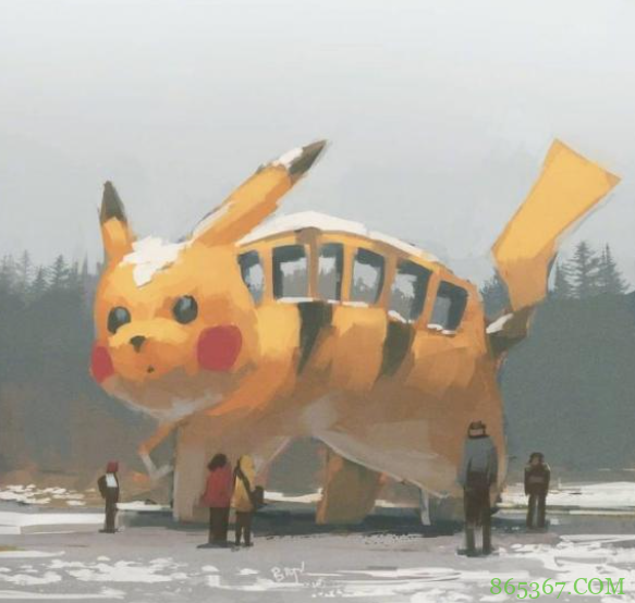 画师绘制油画版皮卡丘，之前有位大佬画得太搞笑，被官方劝退了