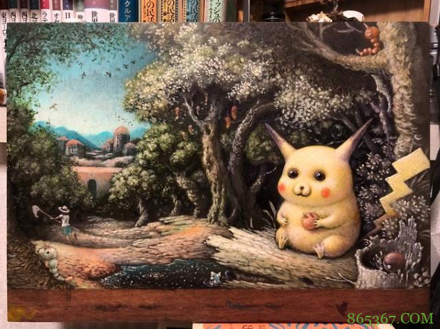 画师绘制油画版皮卡丘，之前有位大佬画得太搞笑，被官方劝退了