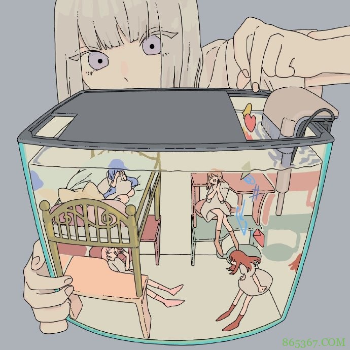 这位画师笔下的房间十分二次元,这要一个人住的话,简直太棒了