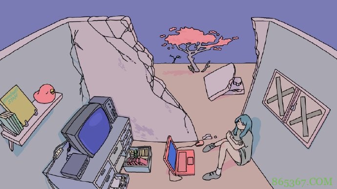 这位画师笔下的房间十分二次元,这要一个人住的话,简直太棒了