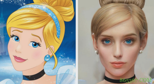 迪士尼公主变真人版，灰姑娘眼睛好看，艾莎女王表情俏皮