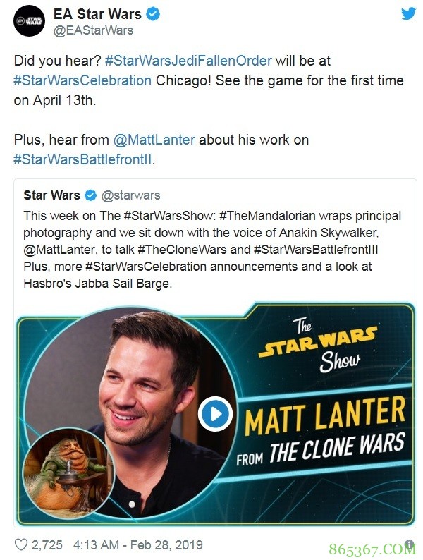 EA开发《星际大战绝地:堕落秩序》 秋季将上市令人玩家兴奋