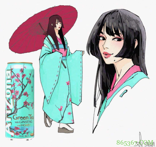 碳酸饮料化身萌妹，百事可口气质相反，雪碧一身白裙好可爱！