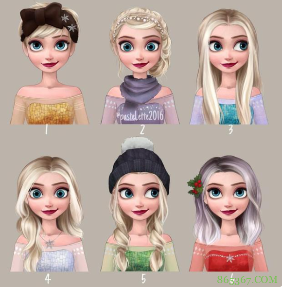 国外网友为迪士尼公主换发型，短发乐佩很好看，艾莎还是原版更美