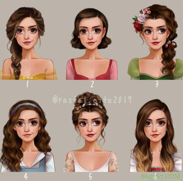 国外网友为迪士尼公主换发型，短发乐佩很好看，艾莎还是原版更美