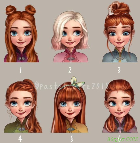 国外网友为迪士尼公主换发型，短发乐佩很好看，艾莎还是原版更美