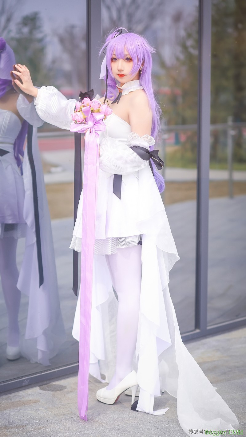 cos:碧蓝航线独角兽花嫁cos正片@弥呆