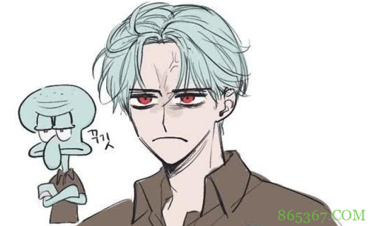 画师将海绵宝宝拟人，章鱼哥这颜值也太帅了，蟹老板女儿一头金发