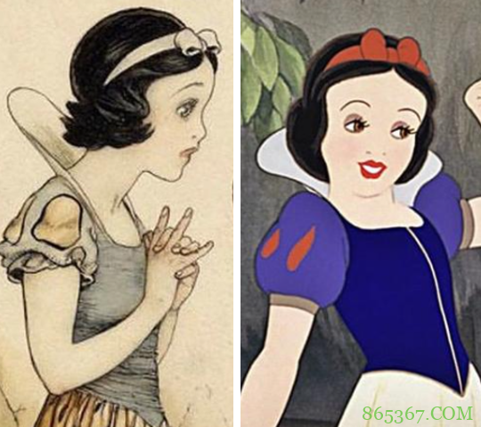据说迪士尼公主的最初形象长这样,木兰好漂亮,长发公主发量堪忧