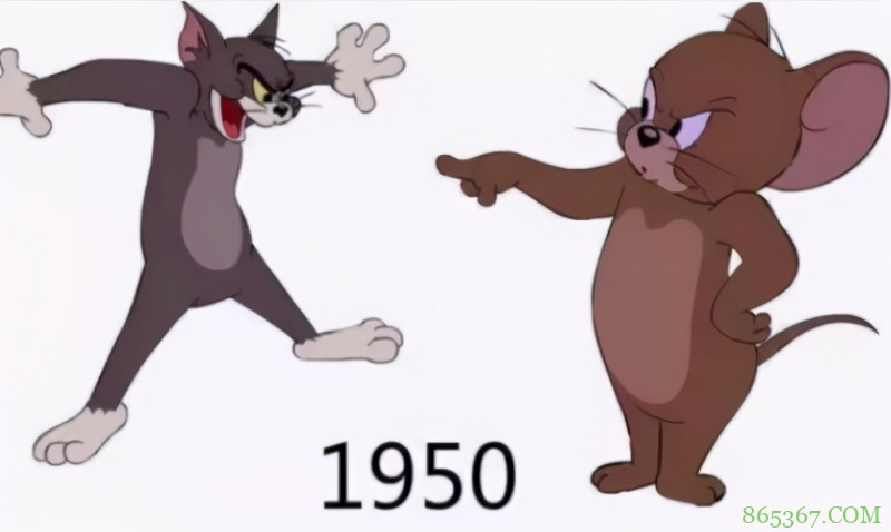 网友分享猫和老鼠画风变化，50年代的我最喜欢，最近的感觉一般