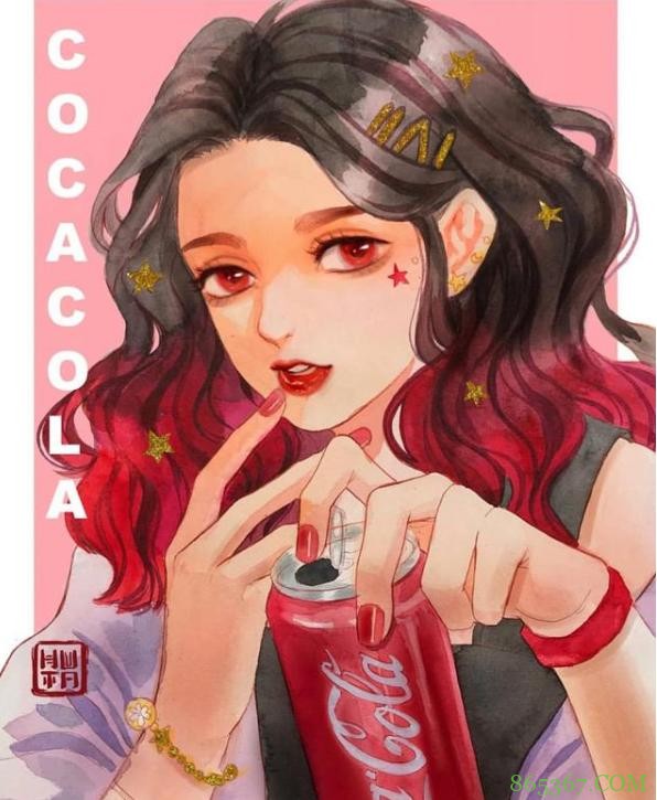 碳酸饮料我的爱,拟人化之后也好可爱!两位可乐妹子太萌了