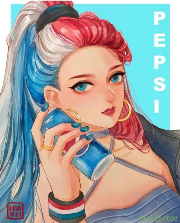 碳酸饮料我的爱,拟人化之后也好可爱!两位可乐妹子太萌了