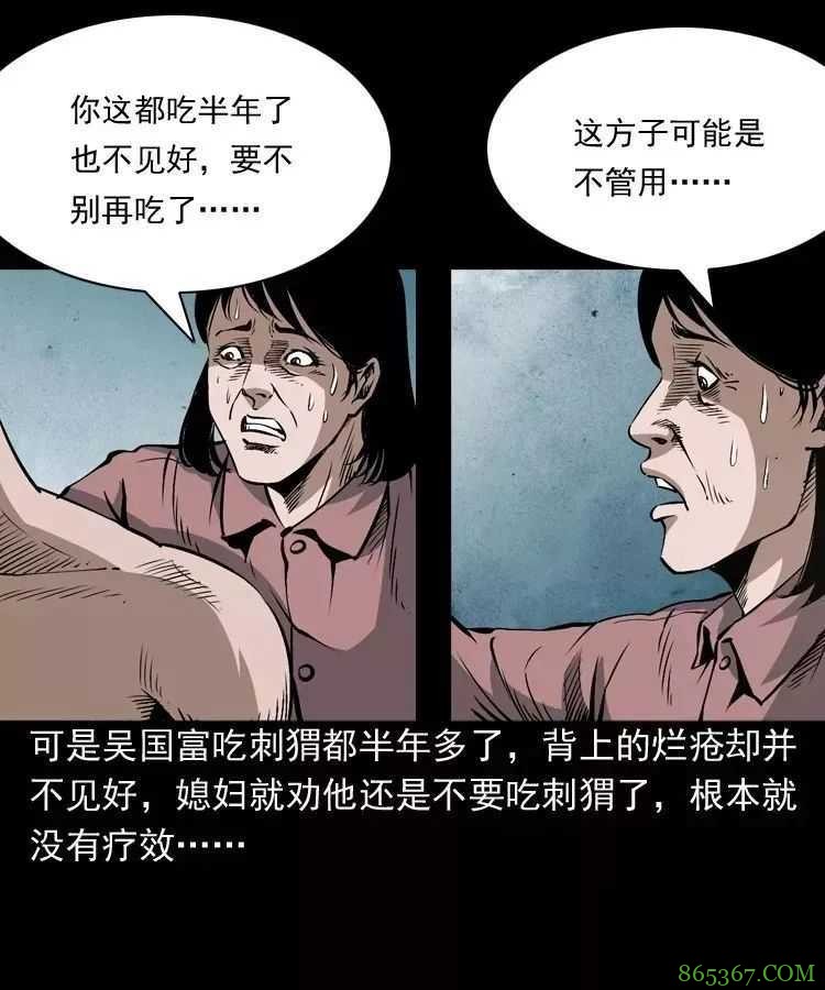 恐怖漫画推荐《吃刺猬的人》 为治怪病吃吃刺猬险丧命