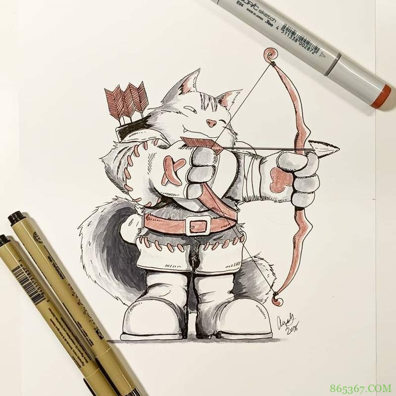 RPG职业喵星人 高冷猫咪插画角色扮演游戏