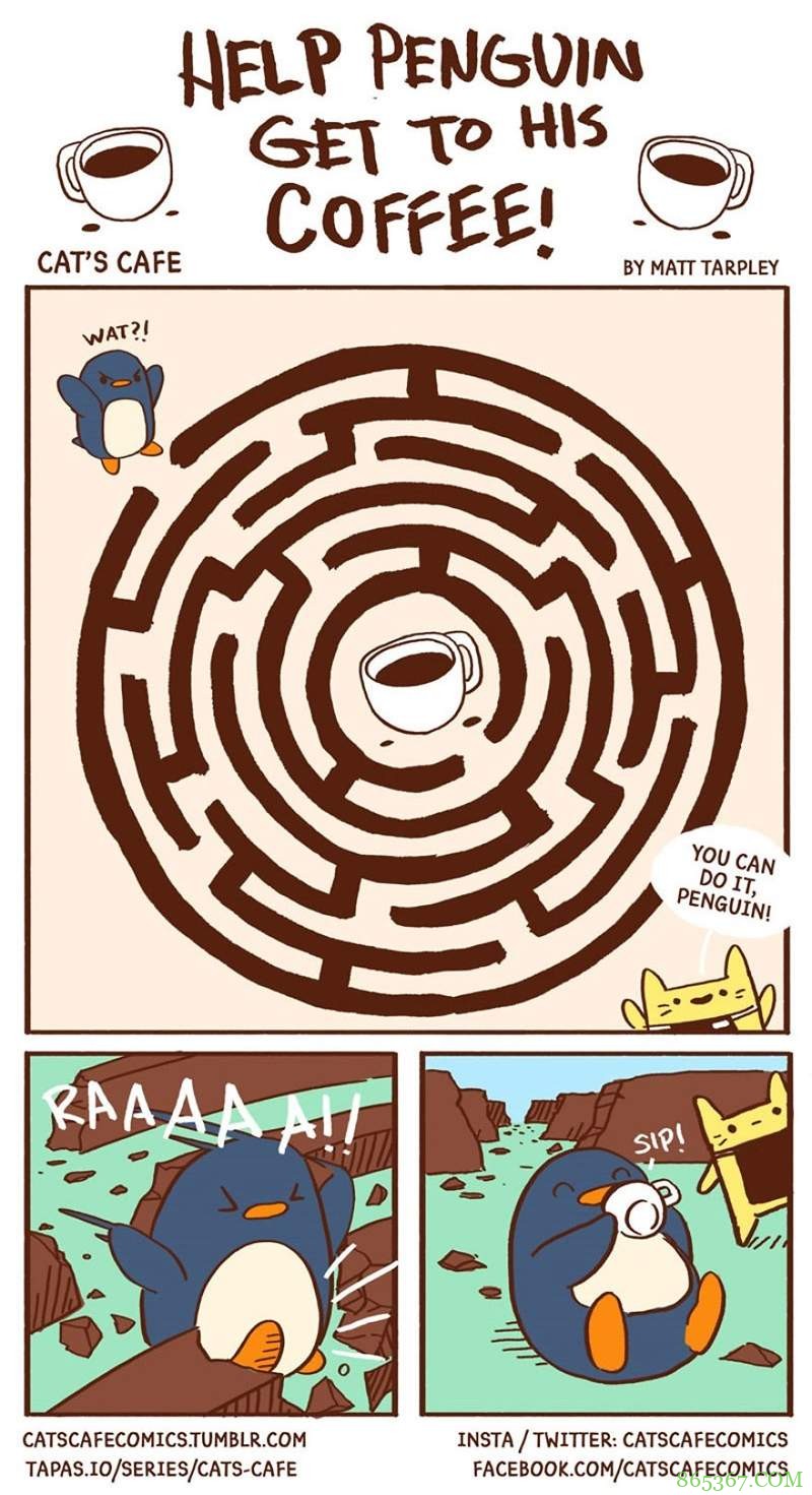 动物插画《Cat’s cafe》 猫咪咖啡厅治愈系萌宠超可爱