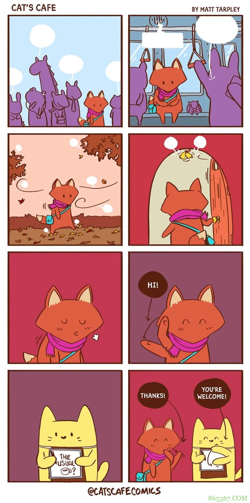 动物插画《Cat’s cafe》 猫咪咖啡厅治愈系萌宠超可爱