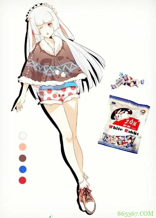 当零食变成萌妹子，大白兔奶糖白又白，牛奶身披白婚纱