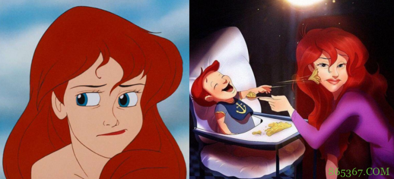 假如迪士尼公主当妈妈,木兰母女好有爱,美人鱼的孩子太调皮