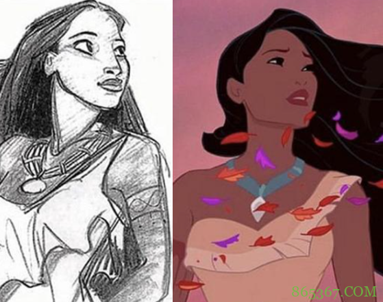 据说迪士尼公主的最初形象长这样,木兰好漂亮,长发公主发量堪忧