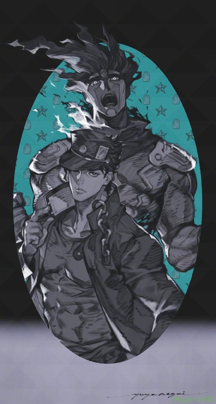 游戏大佬画了一组JOJO同人，全员力量感十足，承太郎太帅了