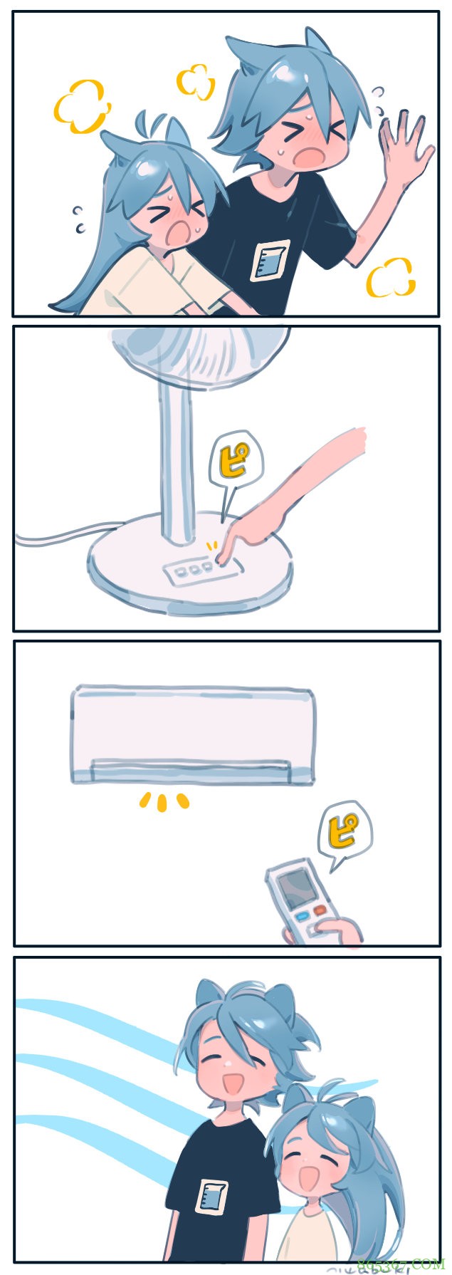 画师笔下的兽耳夫妇太可爱了,两只看起来都好萌