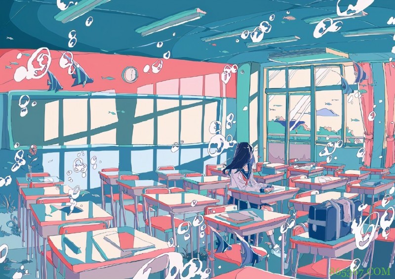 画师大佬笔下的水中世界，看着太治愈了，好期待夏天