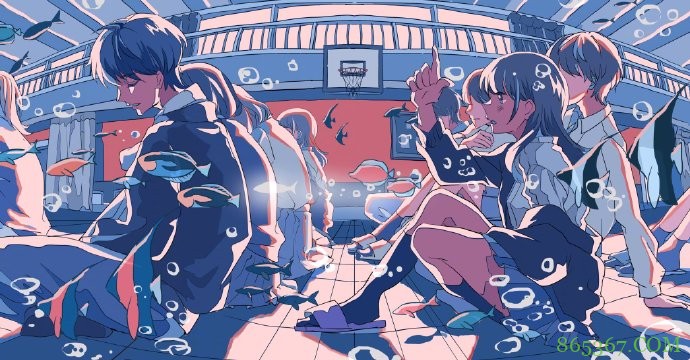 画师大佬笔下的水中世界，看着太治愈了，好期待夏天