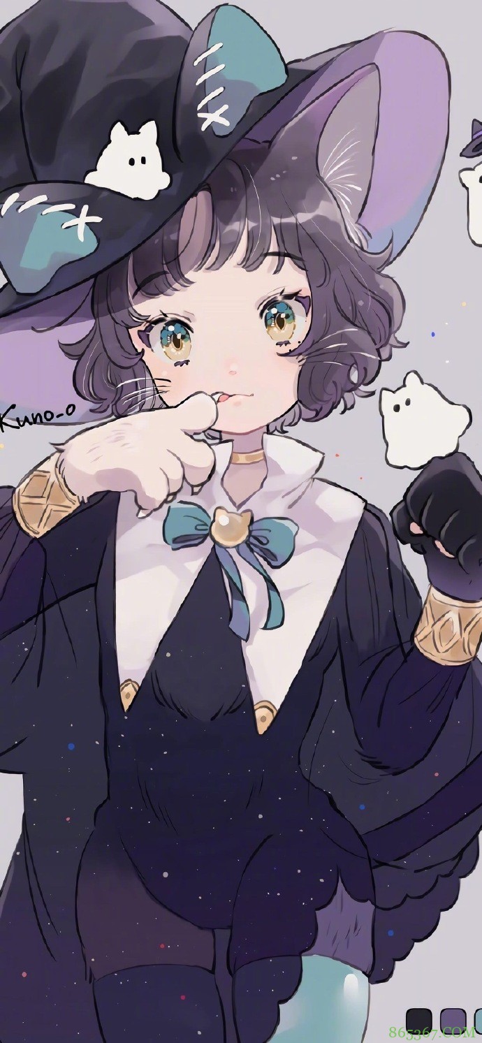 画师笔下的可爱猫耳娘,有穿JK的有穿女巫服的,快给我变!