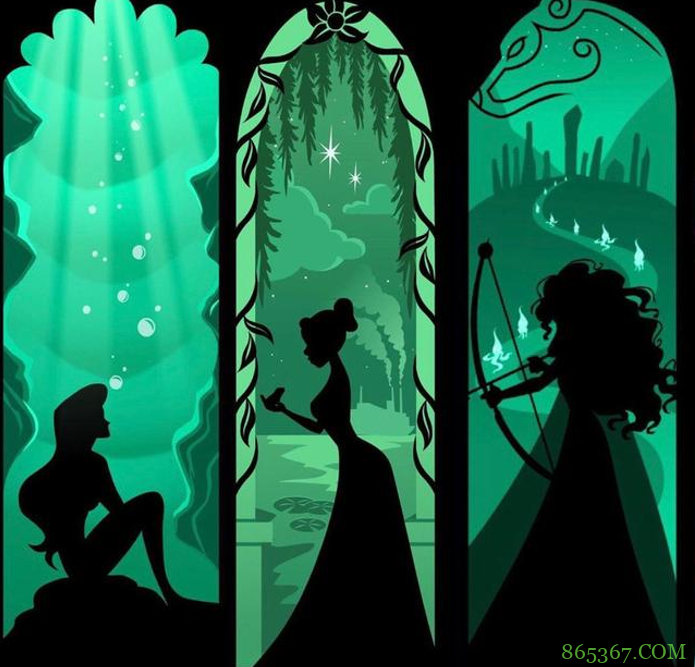 网友创作迪士尼公主剪影，一眼认出艾莎女王，木兰的也很显眼！