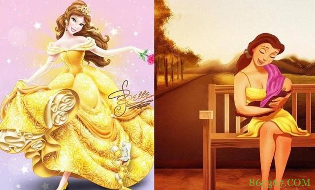 假如迪士尼公主当妈妈,木兰母女好有爱,美人鱼的孩子太调皮