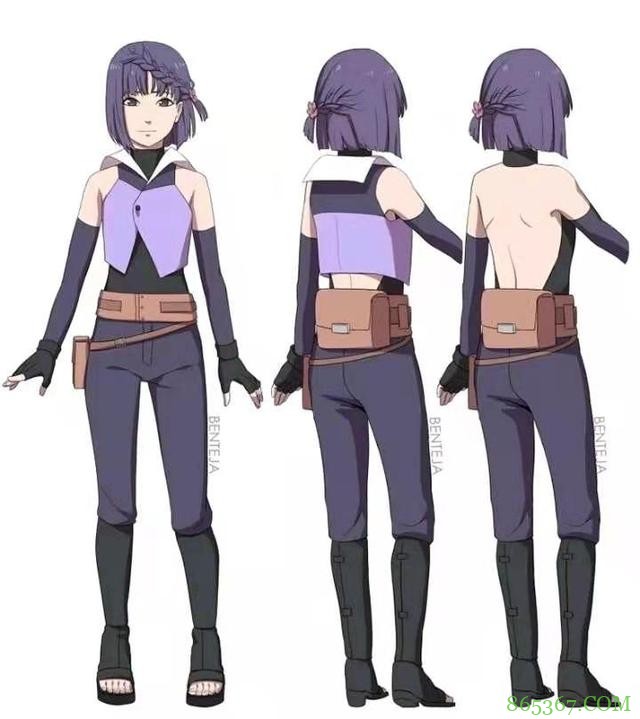 网友分享博人传里的妹子长大之后的形象，班长太美了