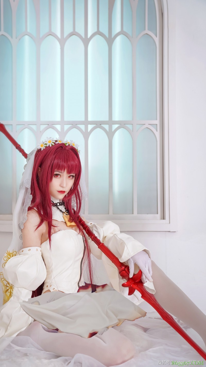 cos：斯卡哈同人花嫁​cos正片@淼唯