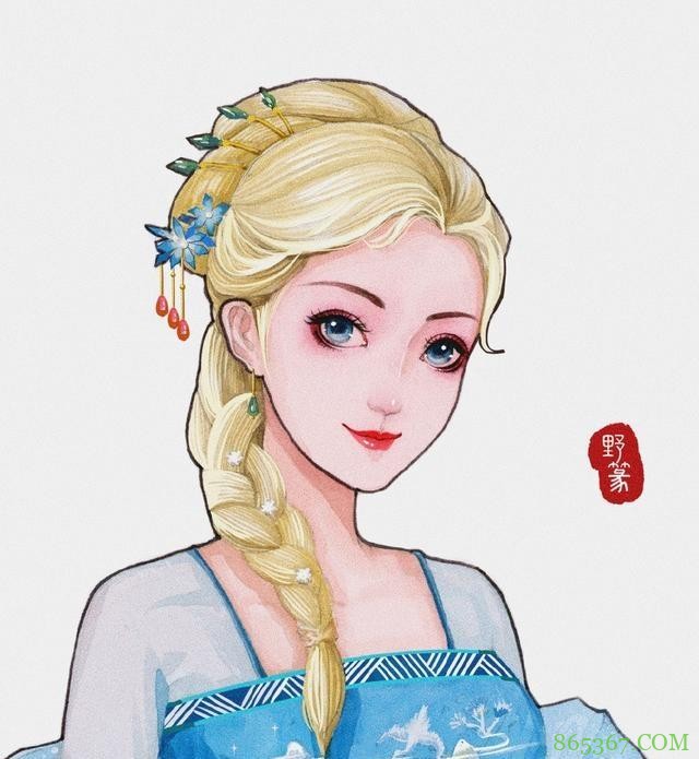 迪士尼公主们不仅换了发型,还穿上了汉服,这份中国风太美了!