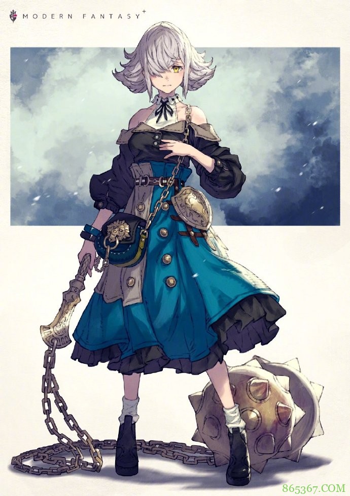 这位画师笔下的JK小姐姐太帅了，一手拿书包，一手拿武器