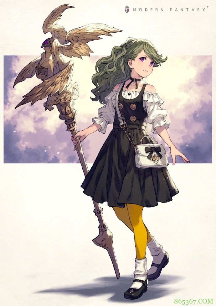 这位画师笔下的JK小姐姐太帅了，一手拿书包，一手拿武器