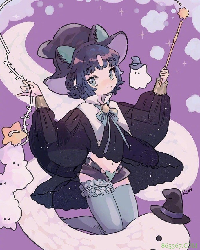 画师笔下的可爱猫耳娘,有穿JK的有穿女巫服的,快给我变!