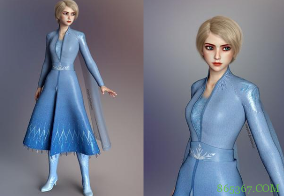 迪士尼公主变短发,乐佩看着有点怪,艾莎看着好帅