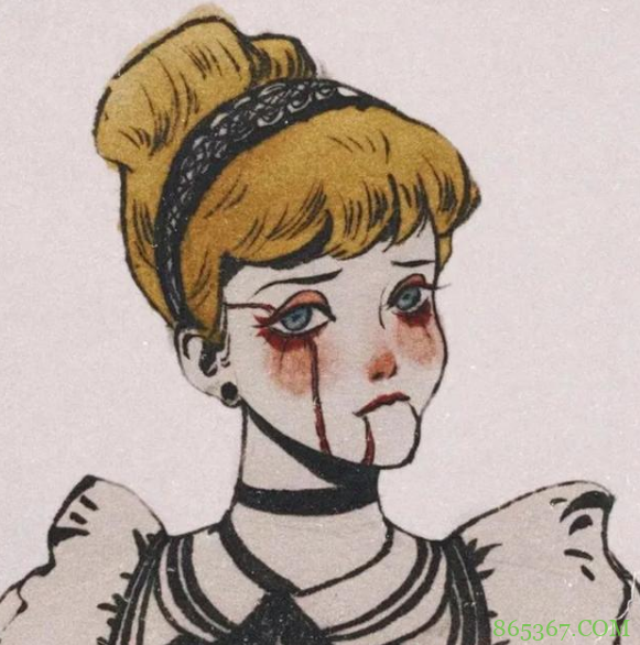 迪士尼公主画黑暗妆，艾莎女王看着像反派，但是好可爱！