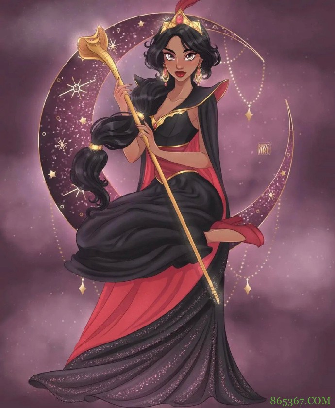 迪士尼公主纷纷“登月”，木兰化身黑夜战士，艾莎宛如女王