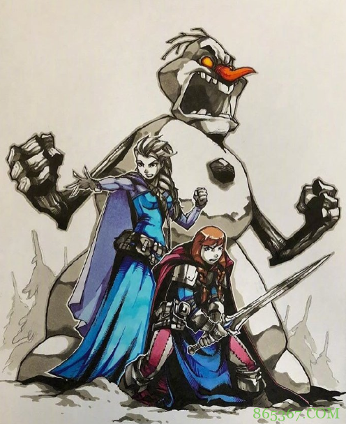 迪士尼公主改行当战士：木兰帅气堪比原版，艾莎女王姐妹齐上阵