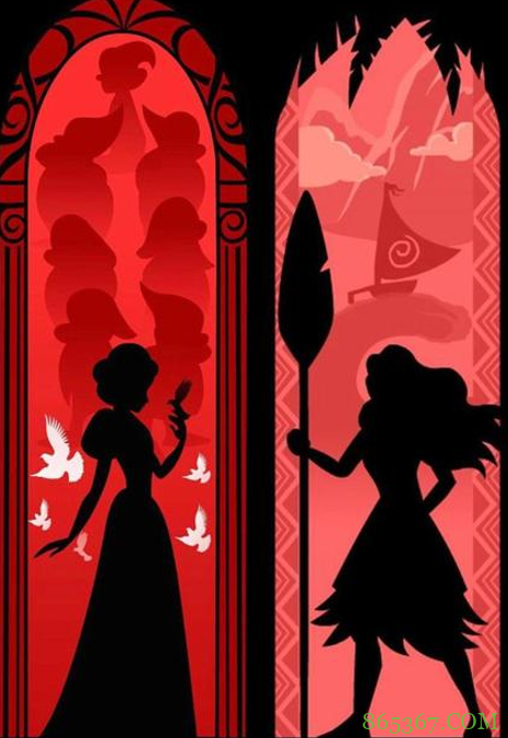 网友创作迪士尼公主剪影，一眼认出艾莎女王，木兰的也很显眼！