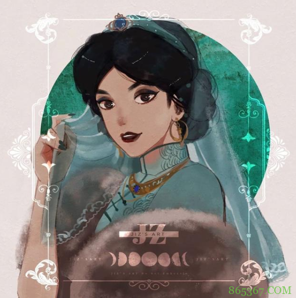 旗袍版的迪士尼公主太美了，艾莎的发型直击我心，白雪公主变贵妇