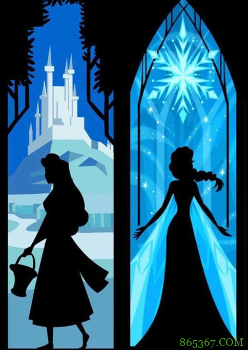 网友创作迪士尼公主剪影，一眼认出艾莎女王，木兰的也很显眼！