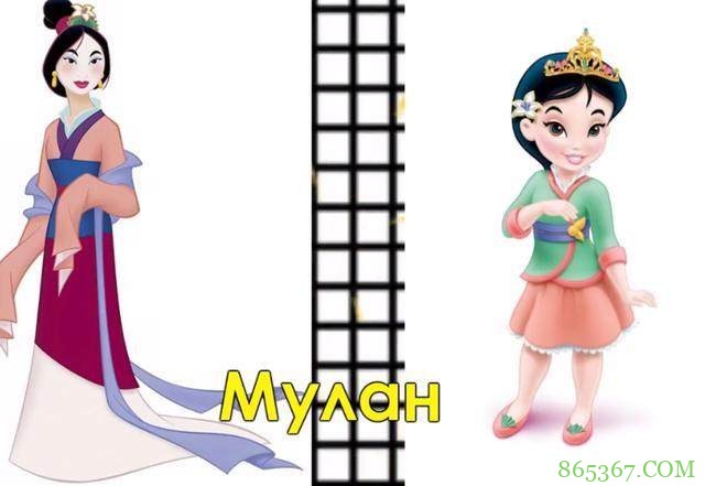 画师分享迪士尼公主小时候的样子，花木兰很活泼，灰姑娘人小鬼大
