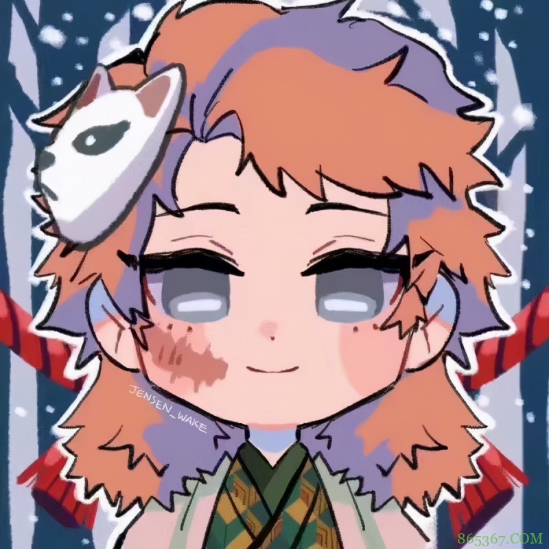 画师分享鬼灭之刃Q版头像，哭唧唧的善逸好可爱，伊之助开怀大笑