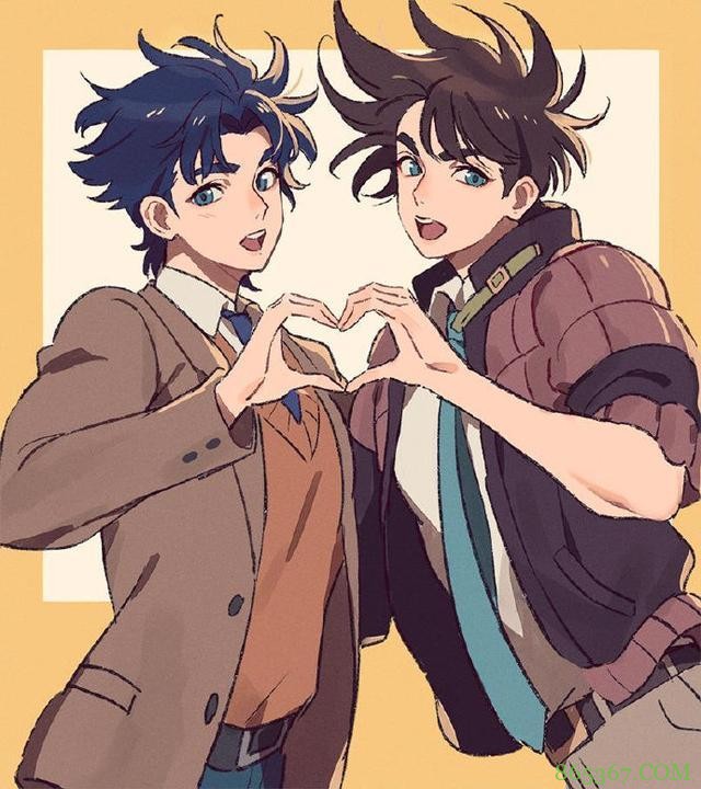 看惯了平时的JOJO角色，看看这位画师的换换口味，肌肉都没了