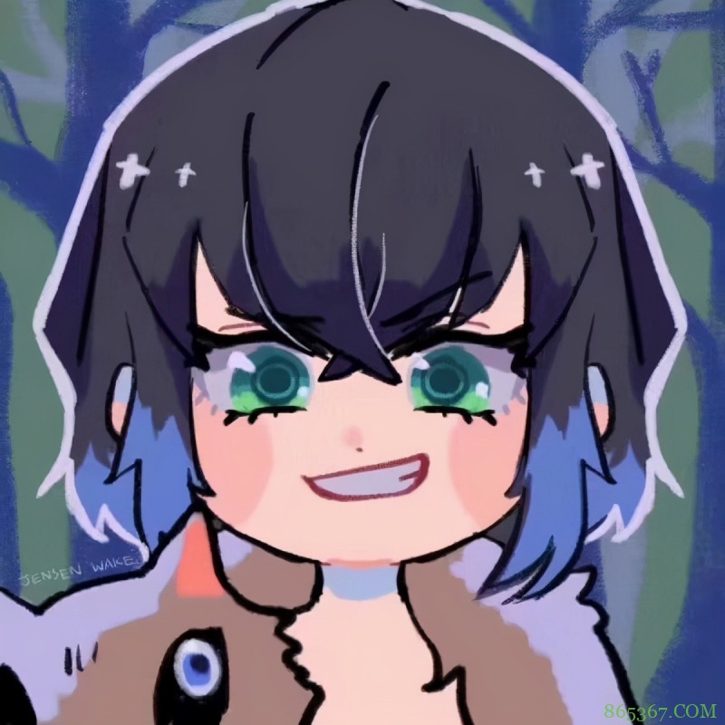 画师分享鬼灭之刃Q版头像，哭唧唧的善逸好可爱，伊之助开怀大笑