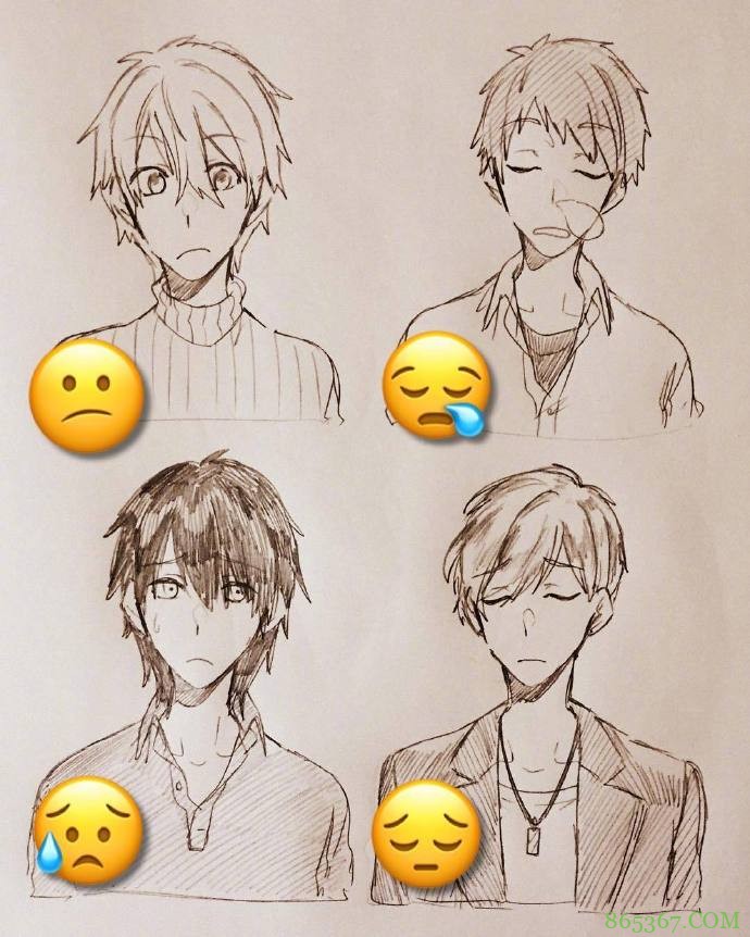 日本画师绘制表情拟人，小黄脸变身帅哥美女，每一个都好传神